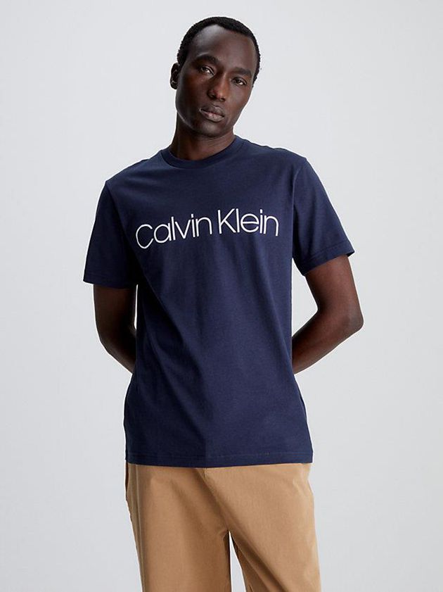 Calvin Klein USA Logo Mens T-Shirt Navy 2430857-XK